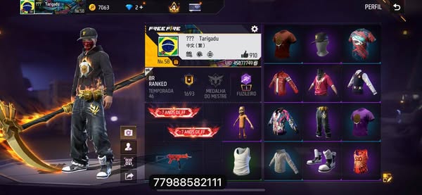 Print de conta gemada Free Fire 2
